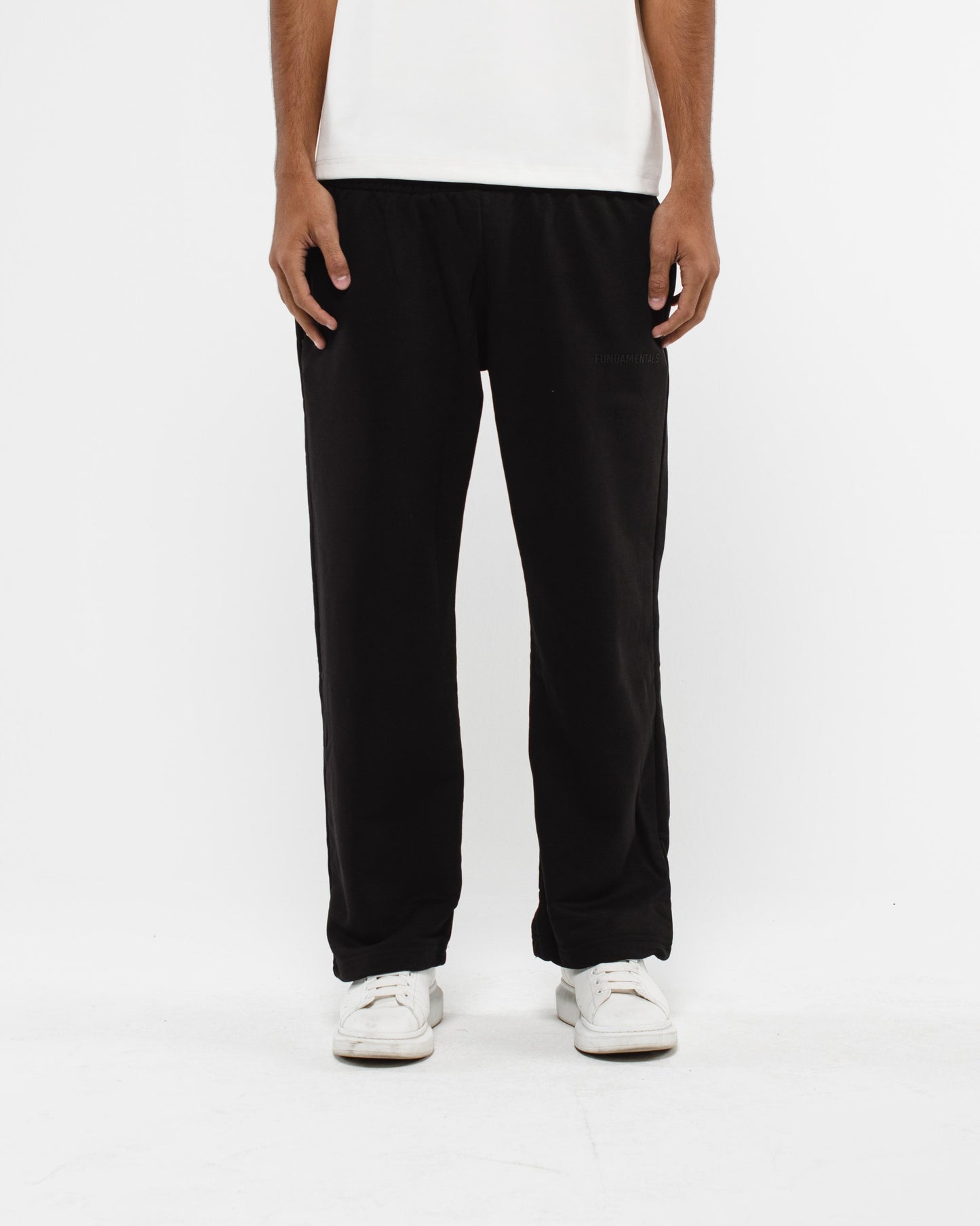 wide leg sweatpants black V2